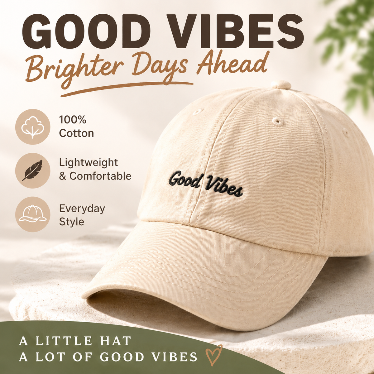 Embroidered Cotton Baseball Cap