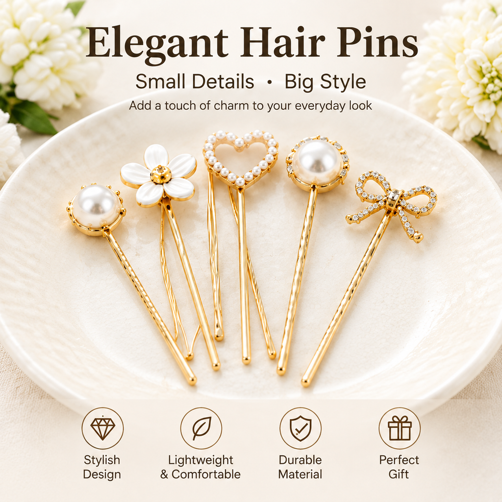 Elegant Pearl Hair Pins Set – Timeless Beauty Hair Accessories for Women