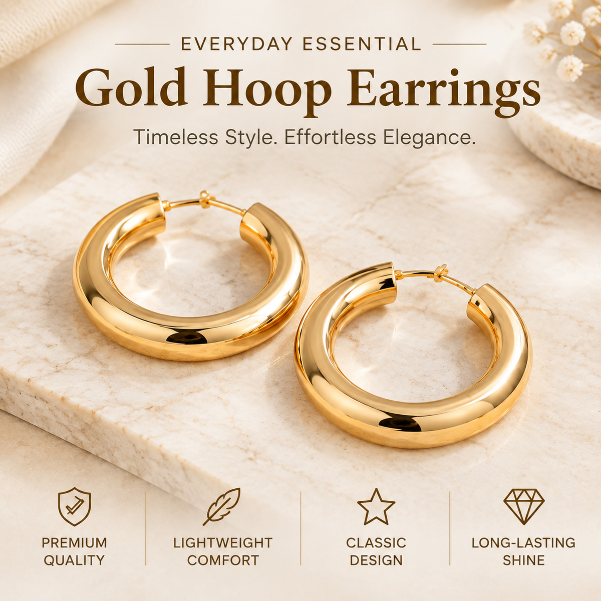 Gold Hoop Earrings – Timeless Elegance for Every Occasion