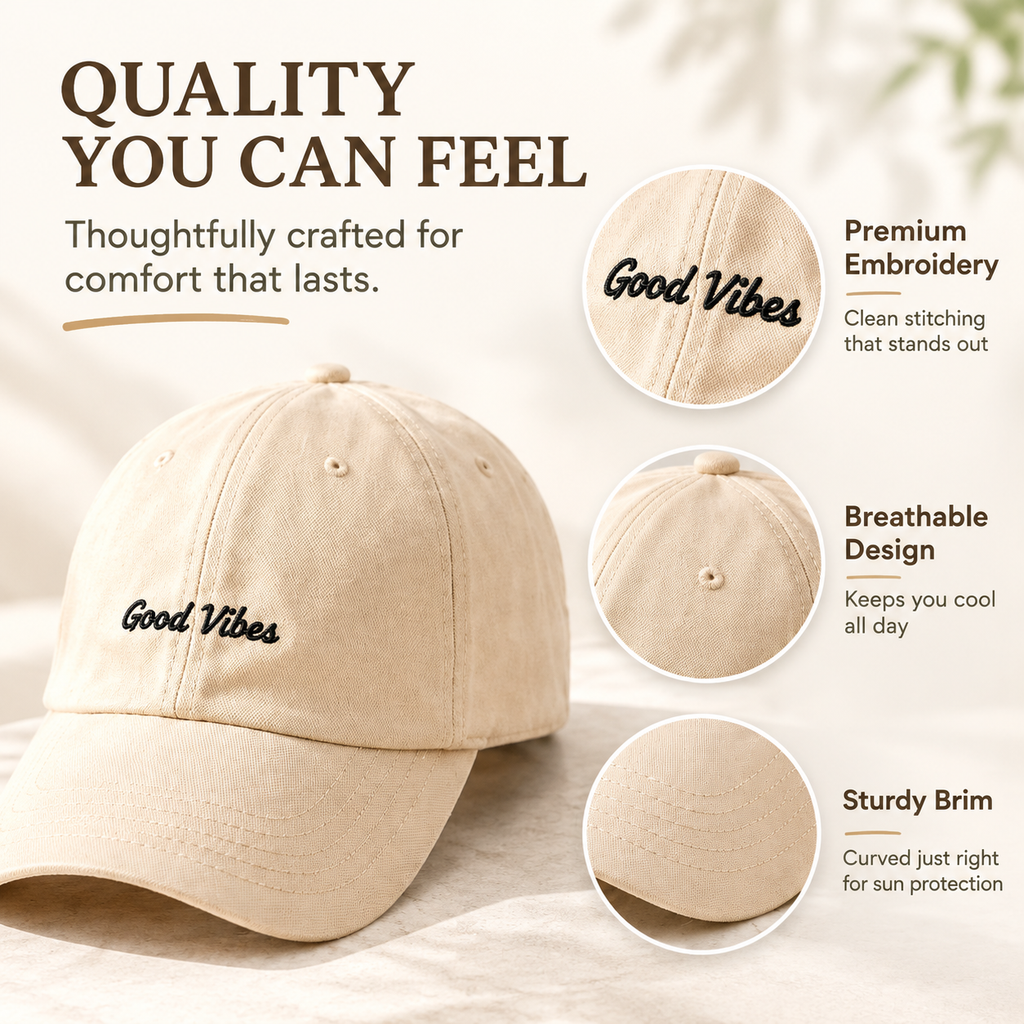 Embroidered Cotton Baseball Cap