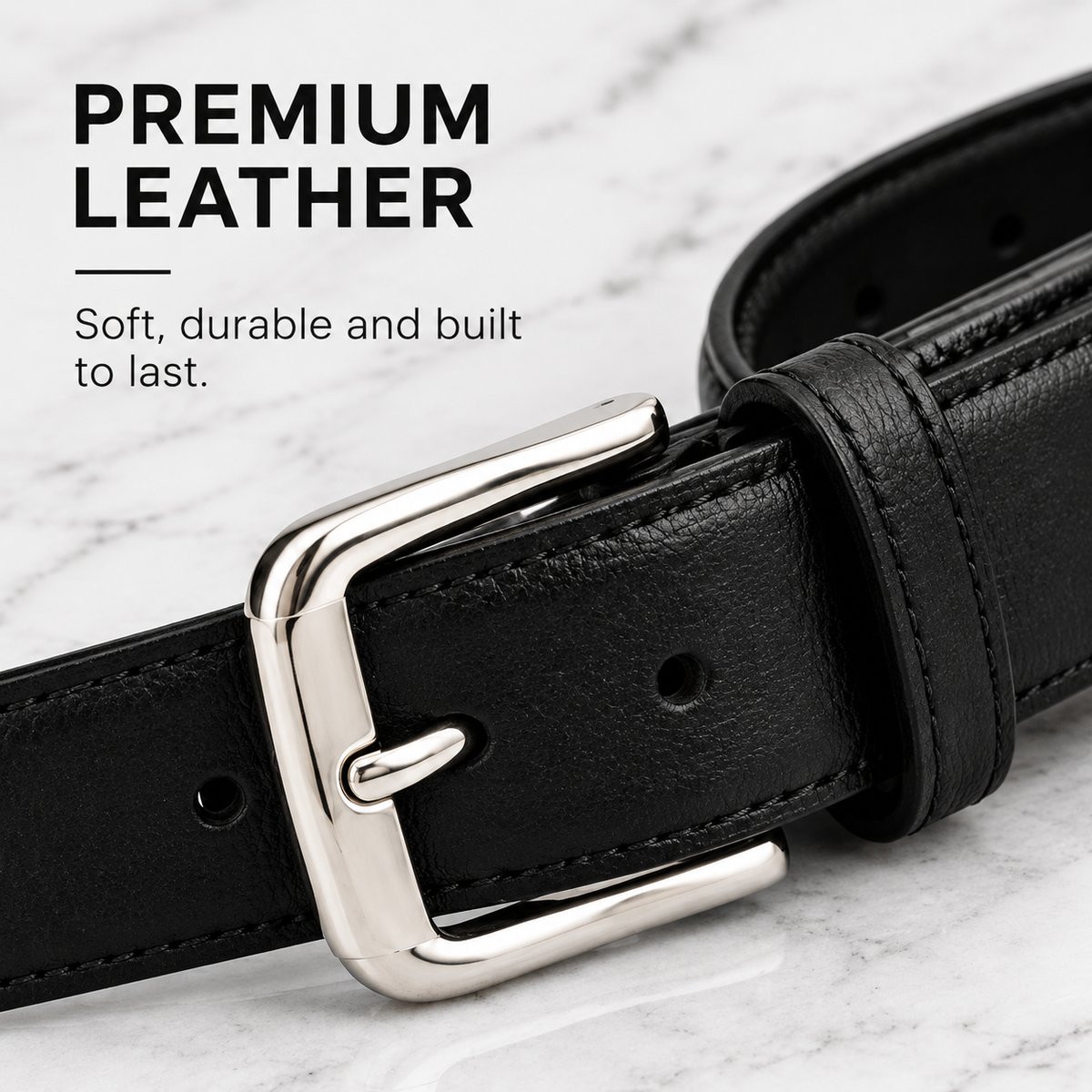 Men’s Genuine Leather Belt Classic Style. Everyday Confidence.