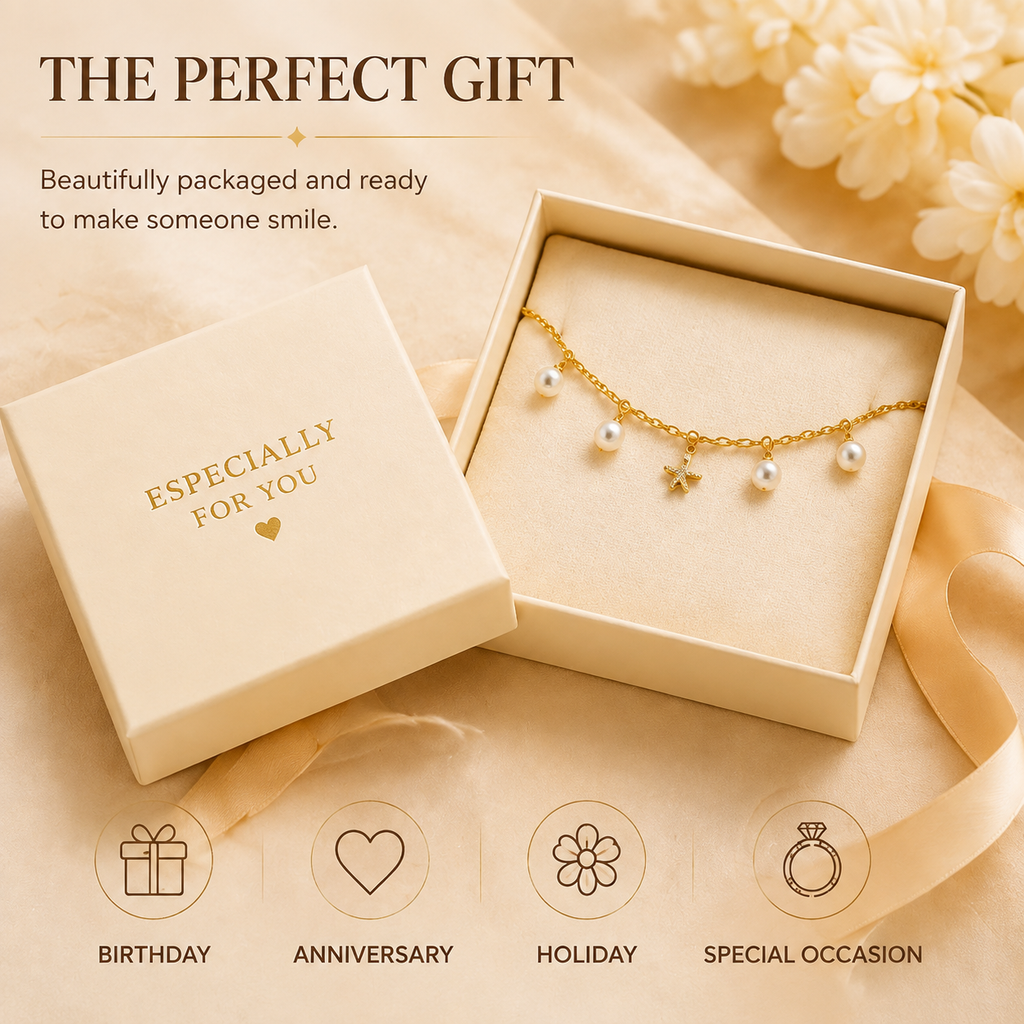 Pearl Charm Anklet — Delicate Elegance for Every Step