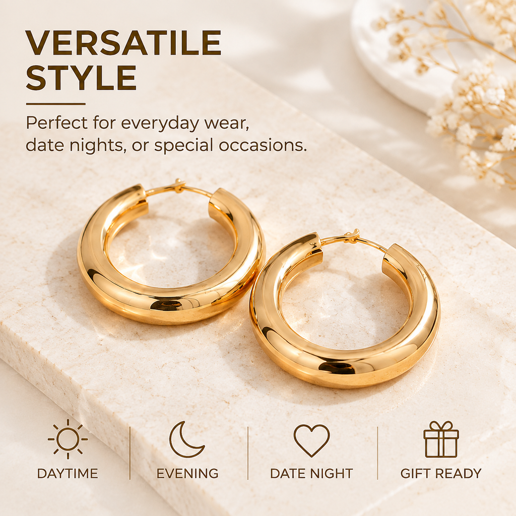 Gold Hoop Earrings – Timeless Elegance for Every Occasion