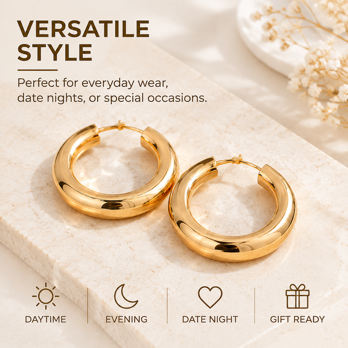 Gold Hoop Earrings – Timeless Elegance for Every Occasion