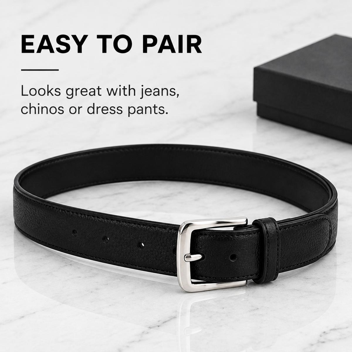Men’s Genuine Leather Belt Classic Style. Everyday Confidence.