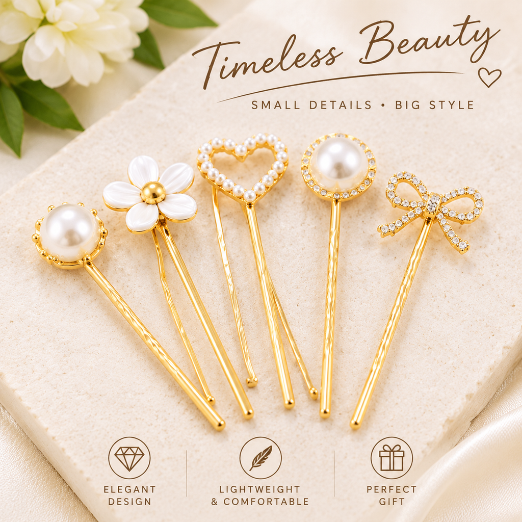 Elegant Pearl Hair Pins Set – Timeless Beauty Hair Accessories for Women